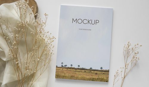 Top View Magazine Free Mockup