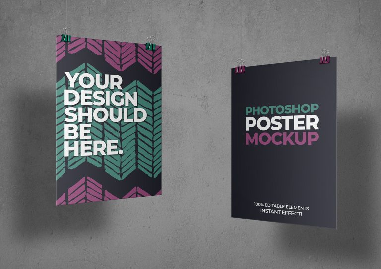 Two Posters Free Mockup | Free Mockup World