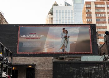 Valentine's Day Billboard Free Mockup