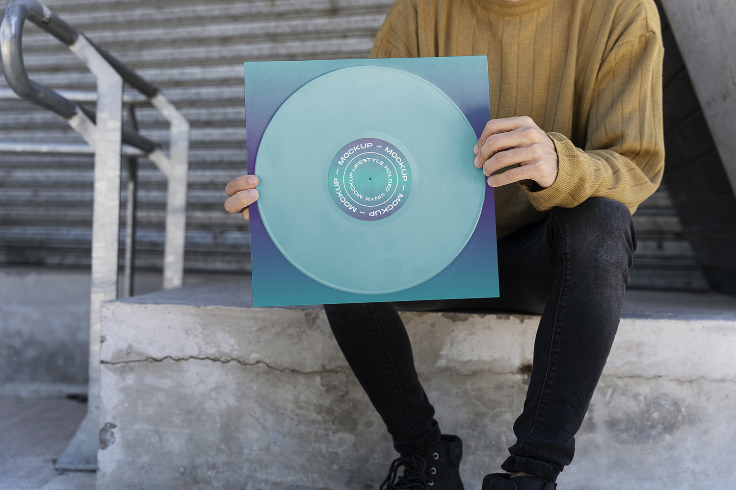 Vinyl Record Free Mockup