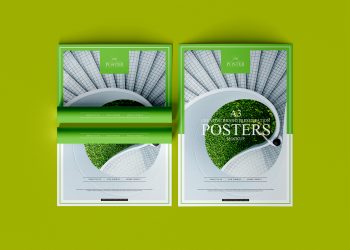 A3 Branding Poster Mockup PSD