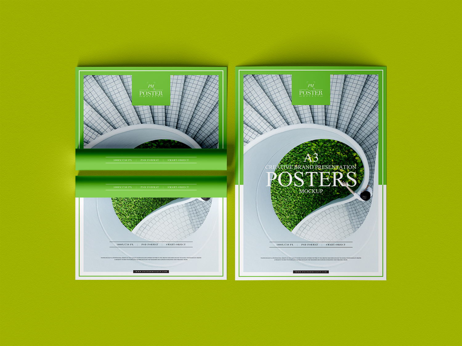 A3 Branding Poster Mockup PSD