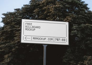 Billboard in Park Mockup