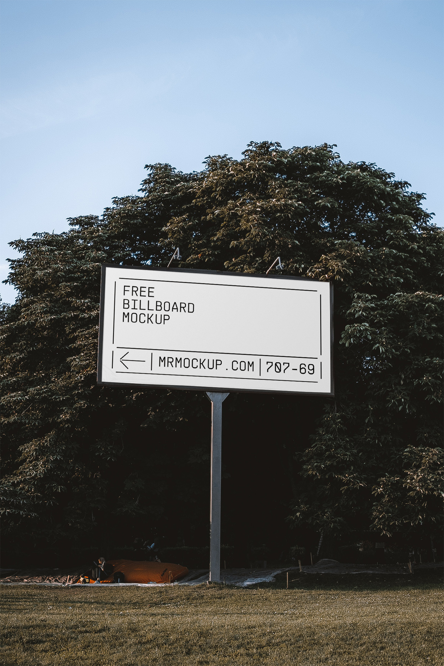 Billboard in Park Mockup