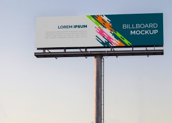 Billboard on Sunset Sky Free Psd Mockup