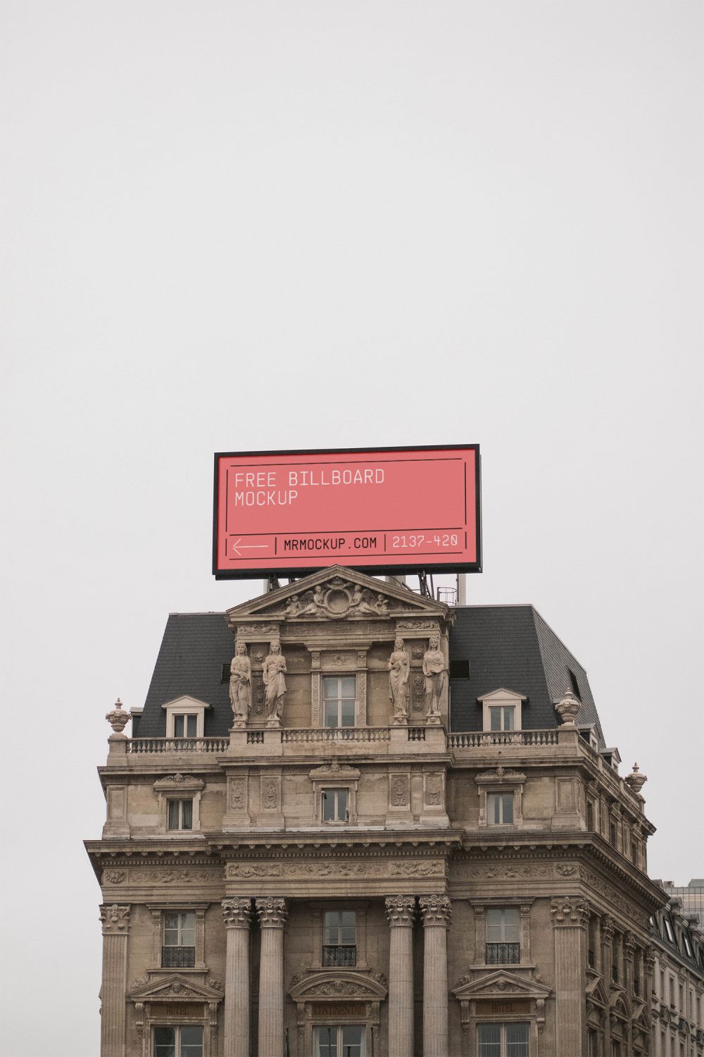 Billboard on Tenement Mockup