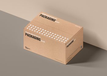 Cargo Delivery Box Packaging Mockup