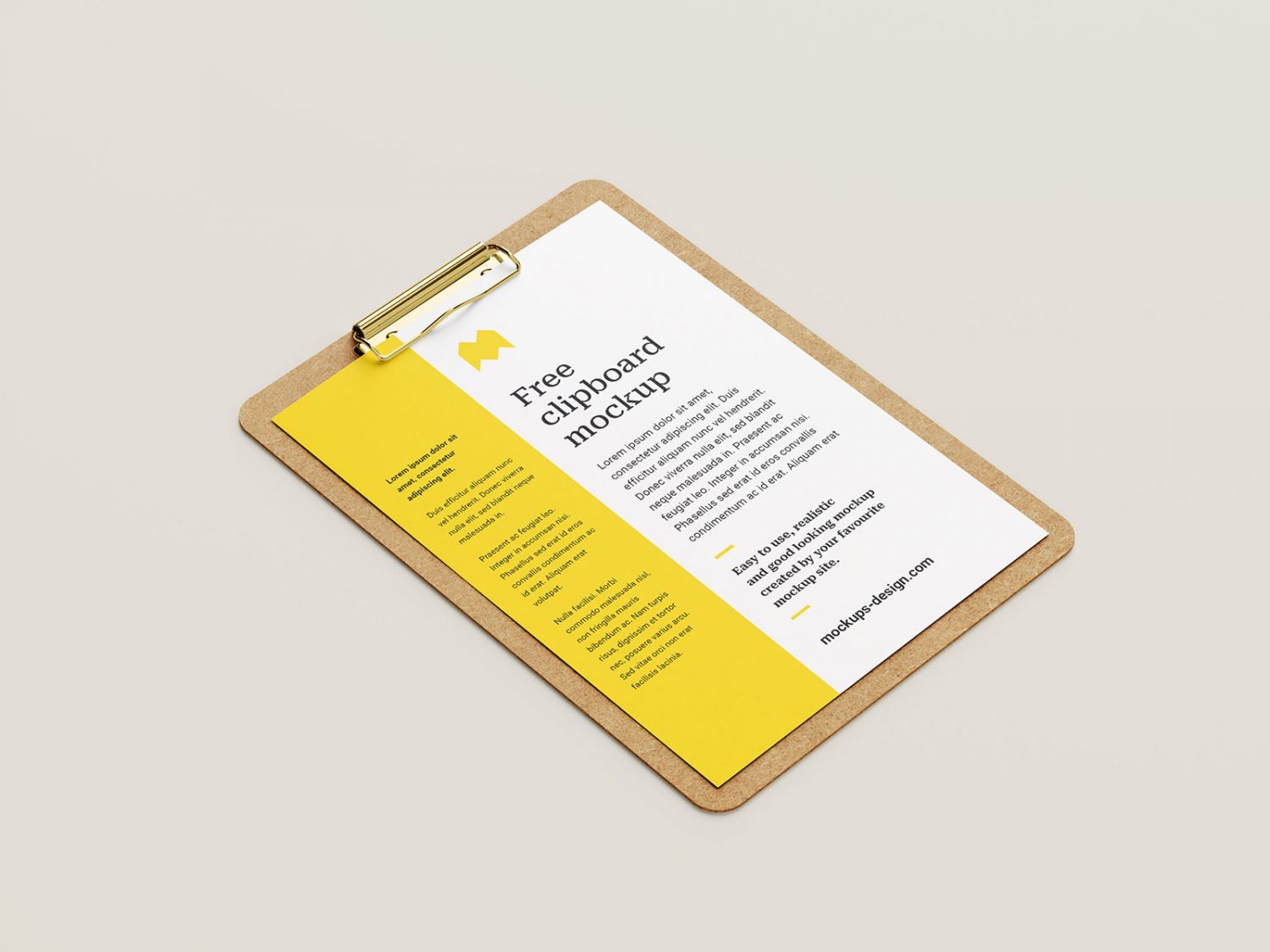 Clipboard Free Mockup