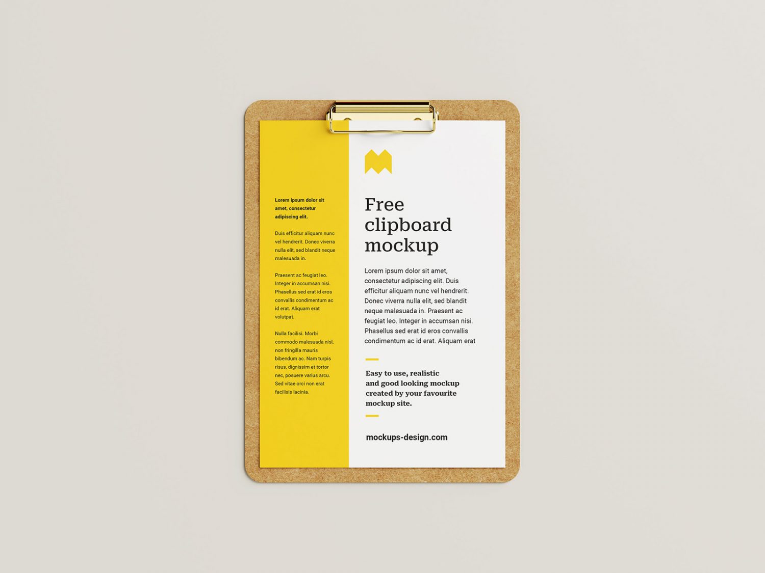 Clipboard Free Mockup