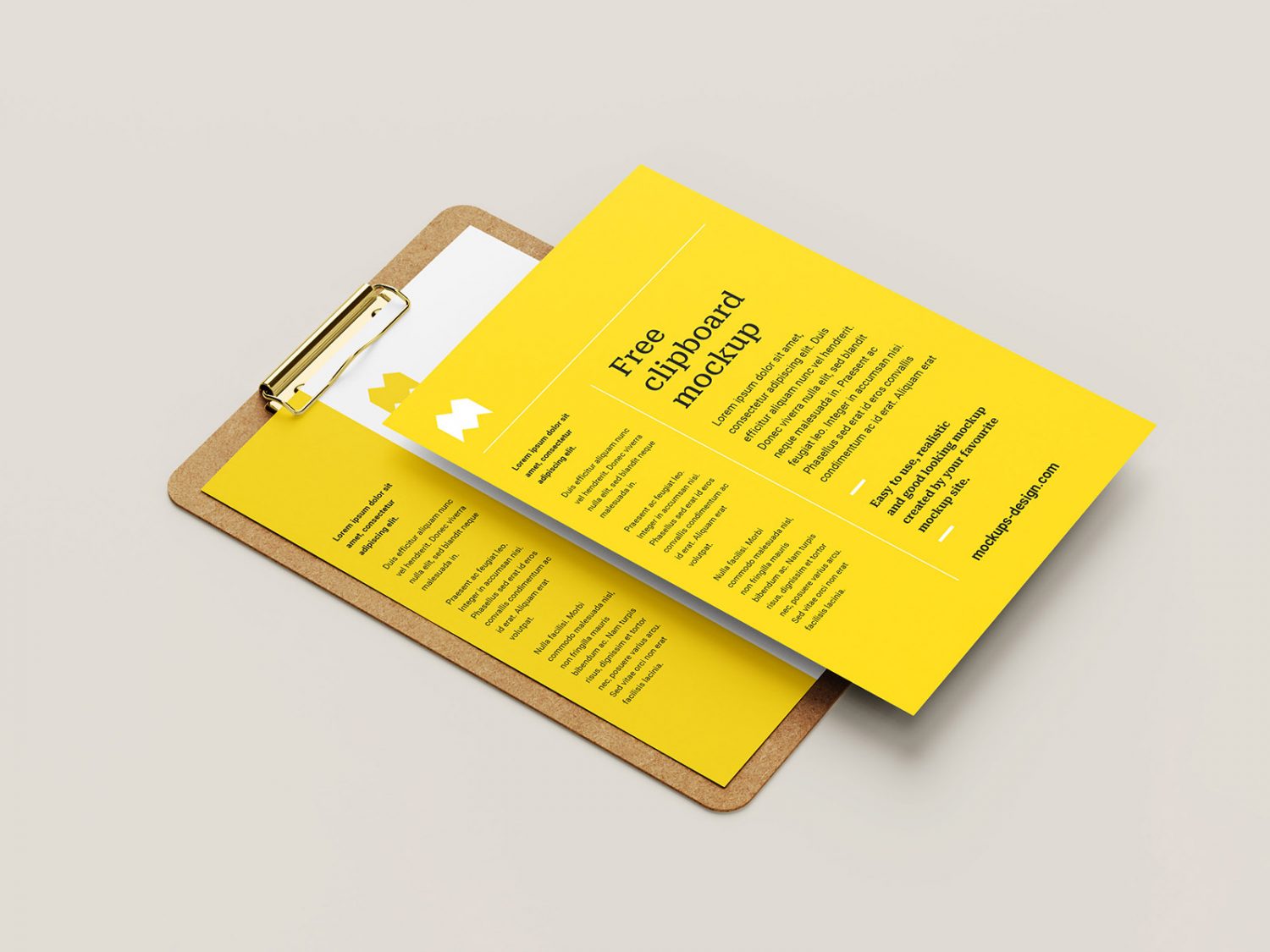 Clipboard Free Mockup