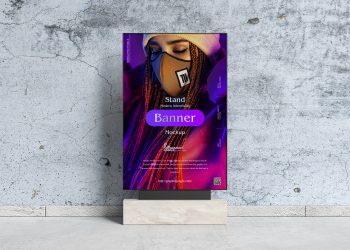 Free Banner Stand Mockup