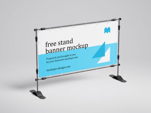Free Banner Stand Mockup