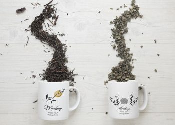 Free Enamel Mugs Mockup