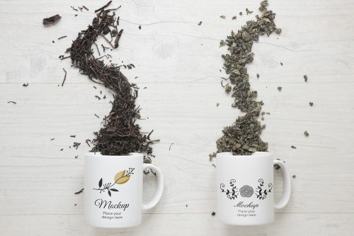 Free Enamel Mugs Mockup