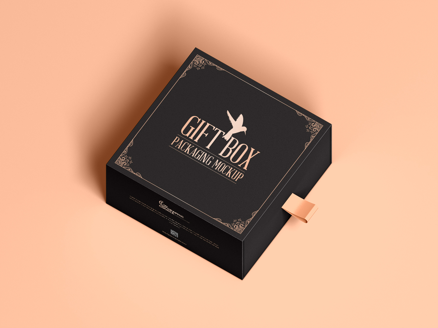 Free Gift Box PSD Mockup