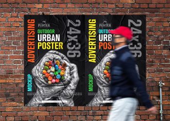 Free Modern Urban Poster Mockup