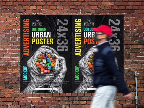 Free Modern Urban Poster Mockup