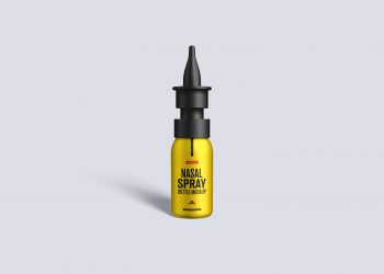 Free Premium Nasal Spray Bottle Mockup PSD