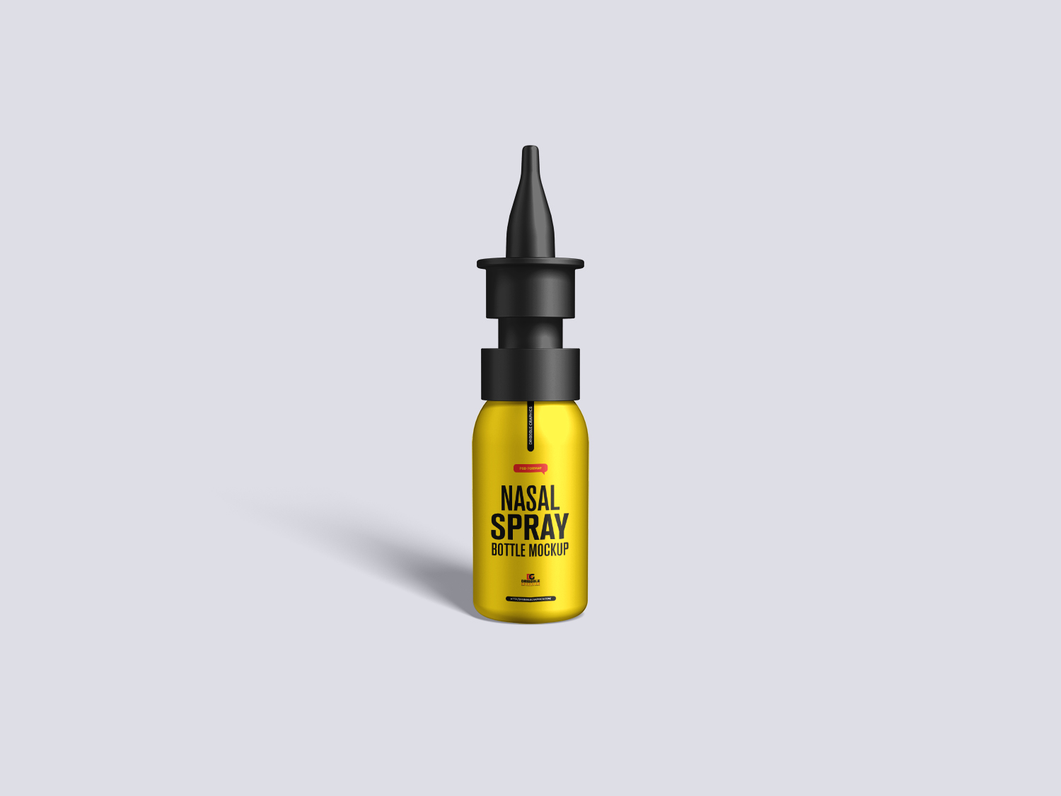 Free Premium Nasal Spray Bottle Mockup PSD