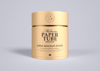 Free Premium Paper Tube Mockup