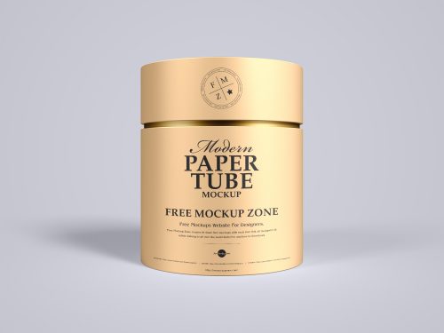 Free Premium Paper Tube Mockup
