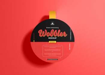 Free Rounded Wobbler Mockup