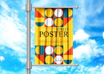 Free Street Banner Poster Mockup