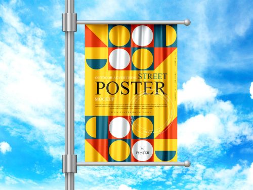 Free Street Banner Poster Mockup