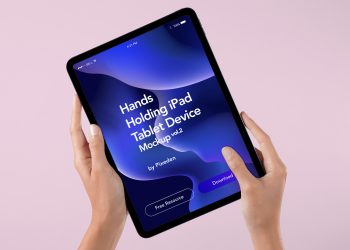 Hands Holding Psd iPad Mockup Device