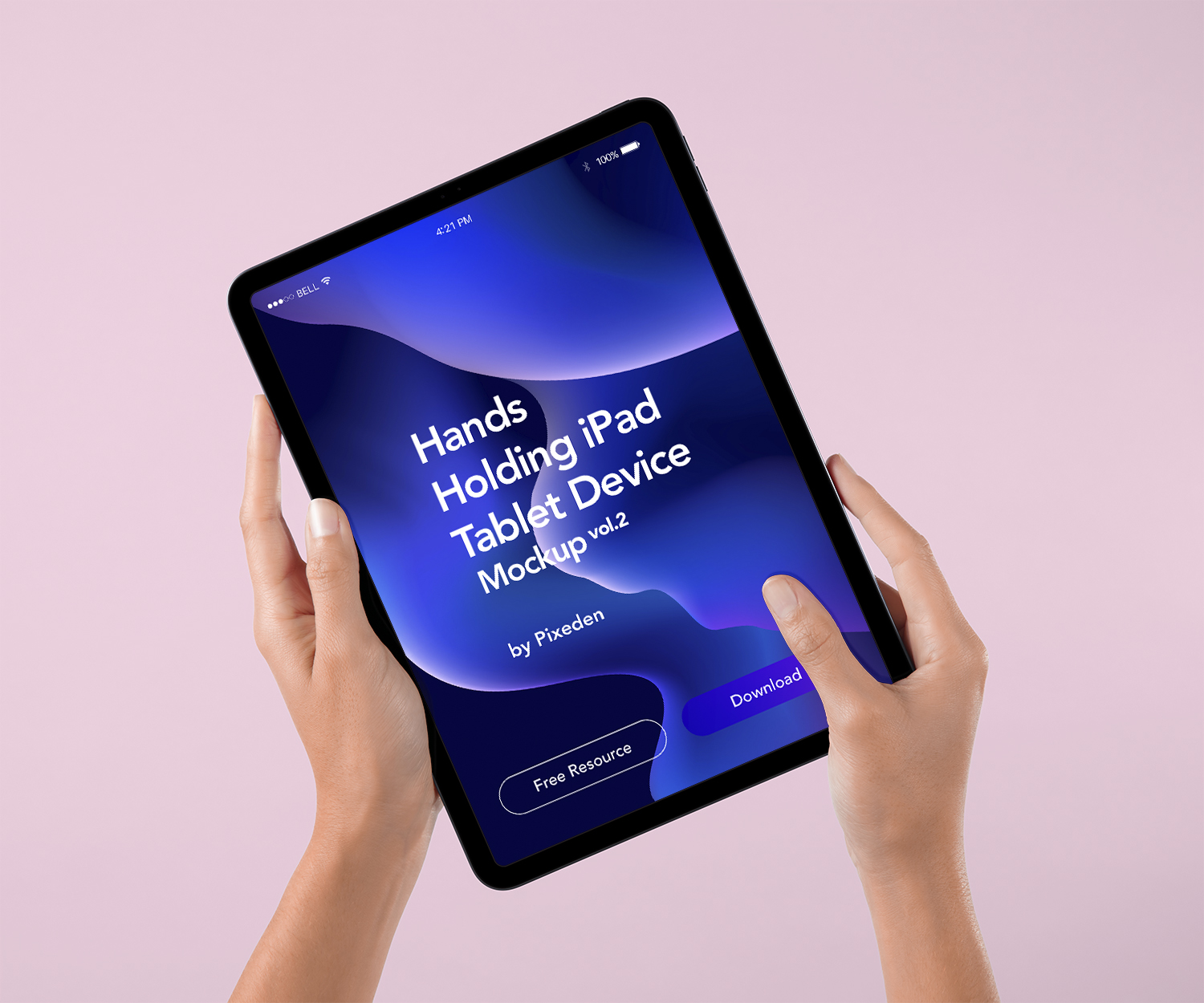 Hands Holding Psd iPad Mockup Device