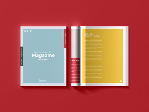 Letter Size Magazine Mockup