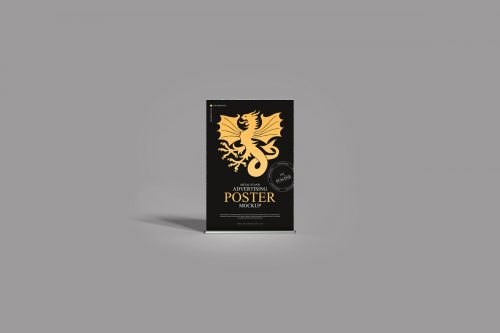 Advertising Poster Mockup PSD