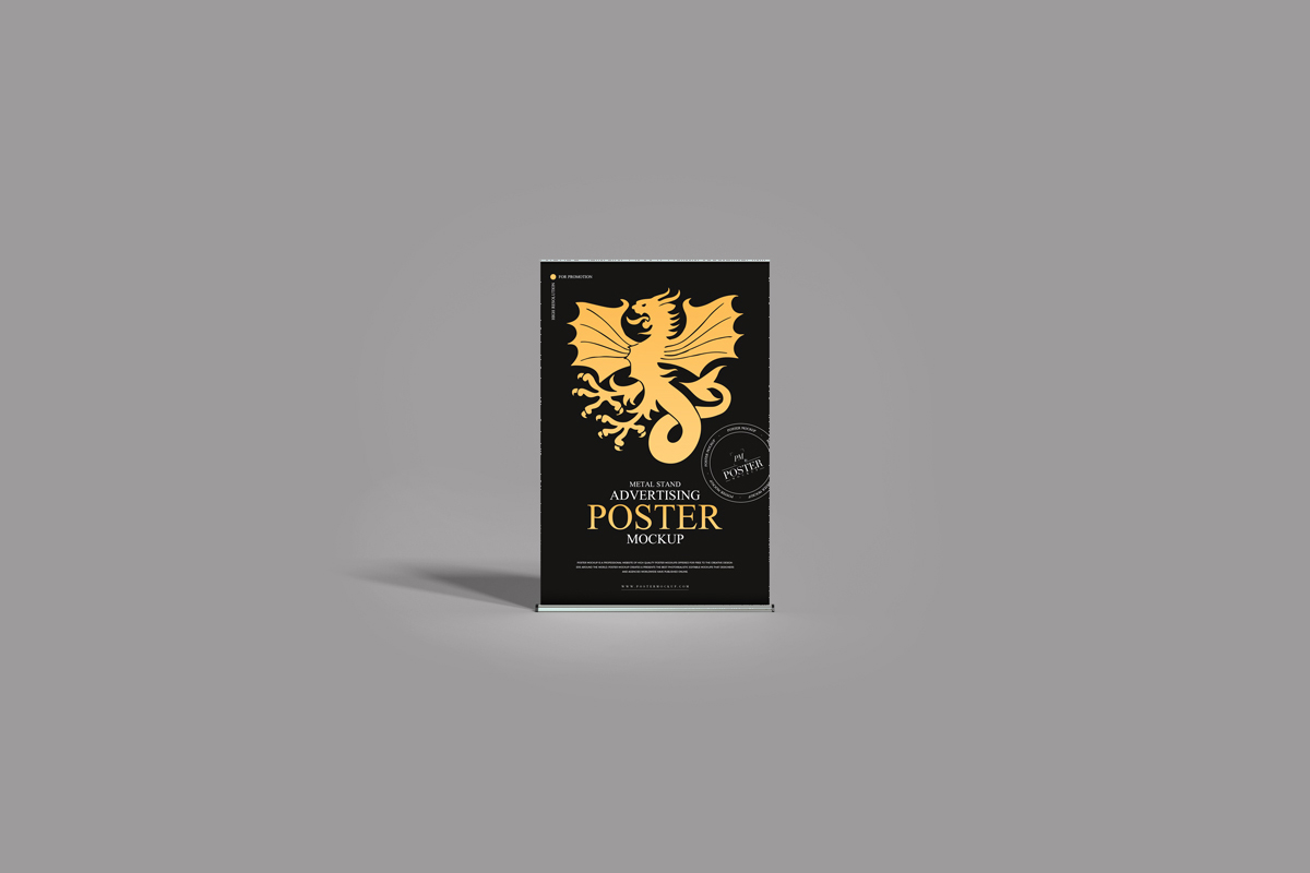 Advertising Poster Mockup PSD