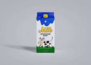 Packaging Milk Carton Free Mockup