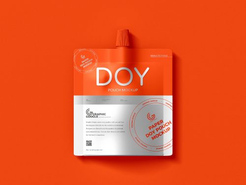 Paper Doy Pouch Free Mockup