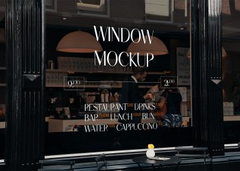 Restaurant Window PSD Mockup