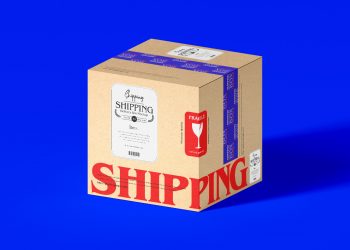 Shipping Delivery Box Mockup