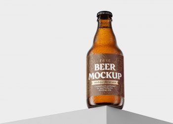 Small Beer Bottle Mockup