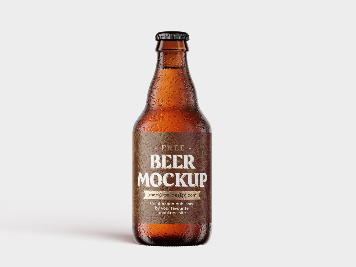 Small Beer Bottle Mockup