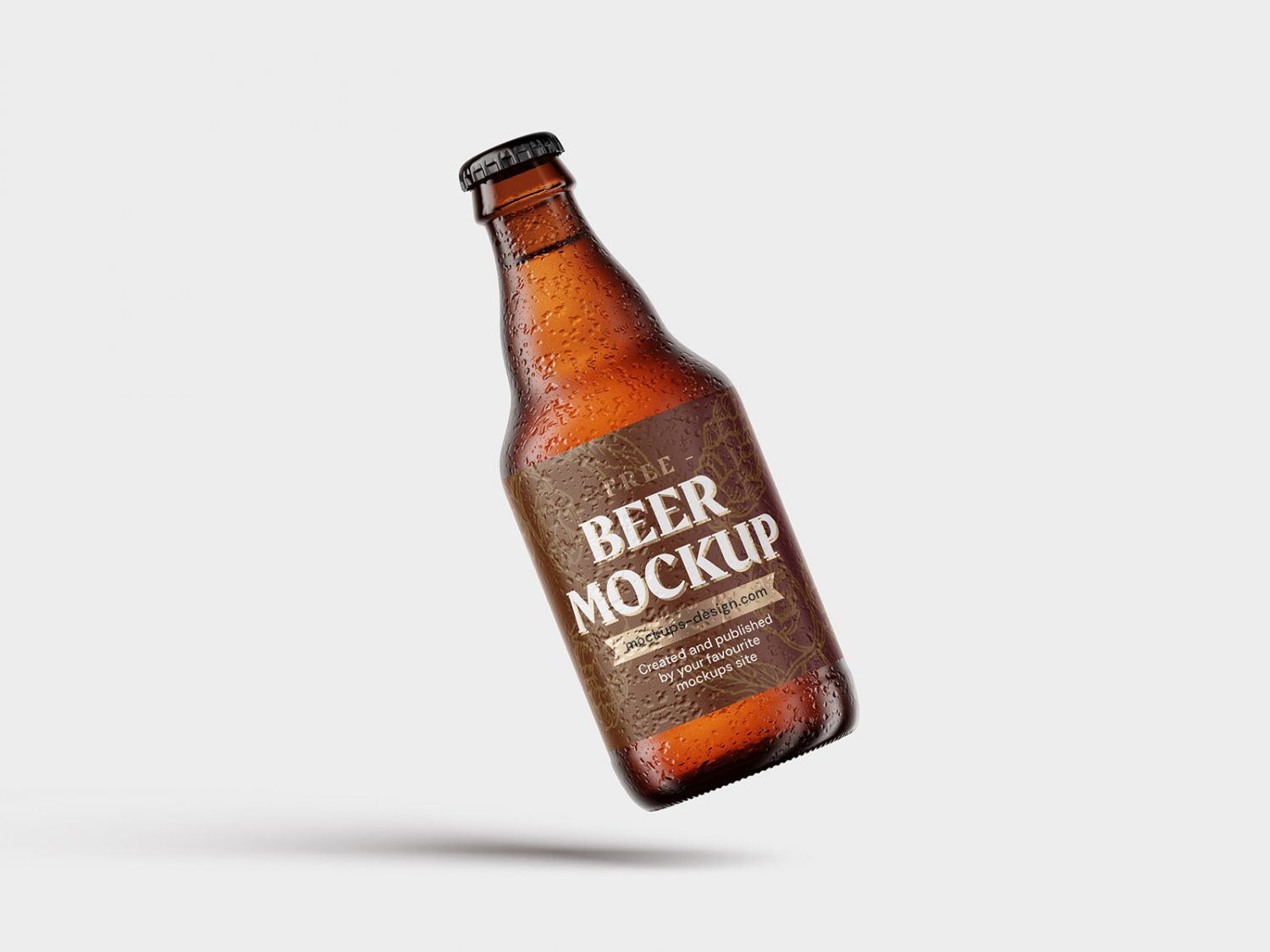 Small Beer Bottle Mockup