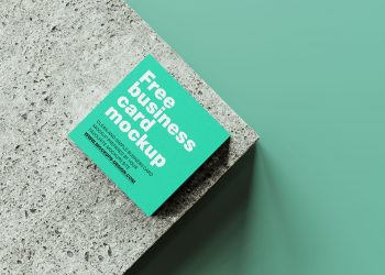Square Business Card Mockup