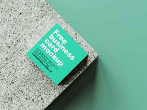 Square Business Card Mockup