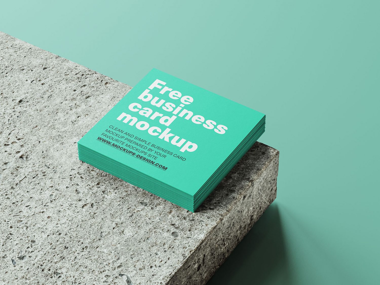 Square Business Card Mockup