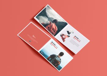 Bi-Fold Horizontal Brochure Mockup