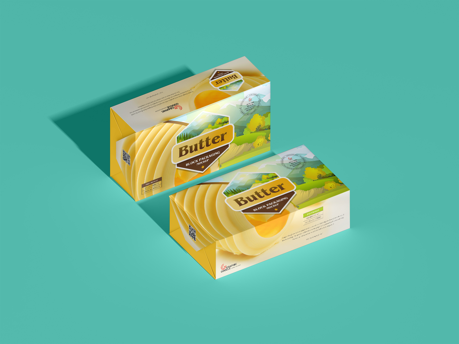 Butter Block Packaging Mockup