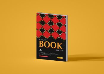 Free A4 Stand Up Book Mockup