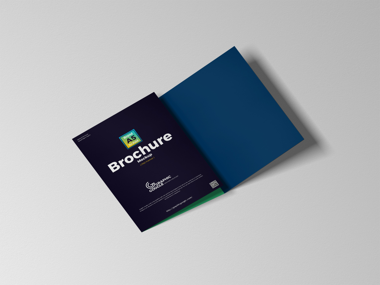 Free A5 Tri-Fold Brochure Mockup