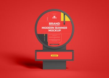 Free Brand Advertisement Modern Banner Mockup