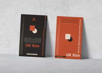 Free Brand UK Size Business Card Mockup