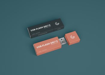 Free Brand USB Flash Drive Mockup PSD